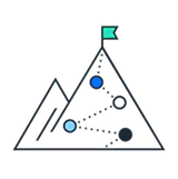 graphic of mountain to climb