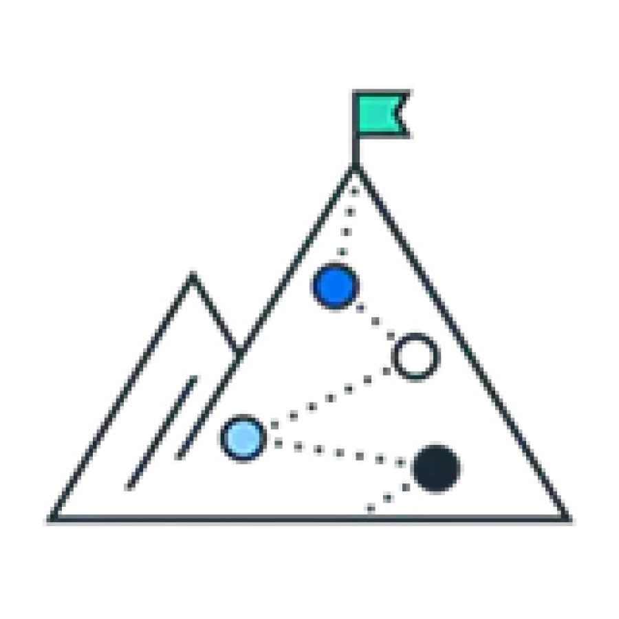 graphic of mountain to climb