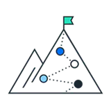 graphic of mountain to climb