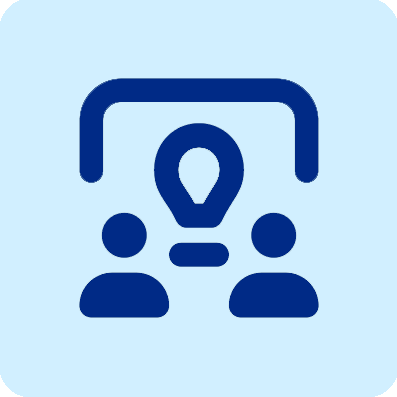 people with an idea lightbulb